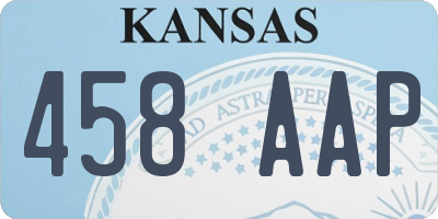 KS license plate 458AAP