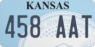 KS license plate 458AAT