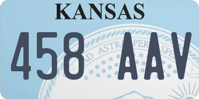 KS license plate 458AAV