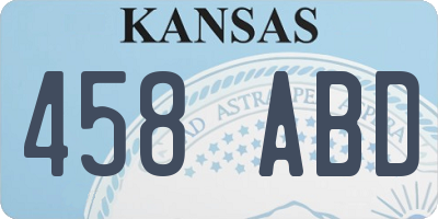 KS license plate 458ABD
