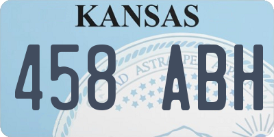 KS license plate 458ABH