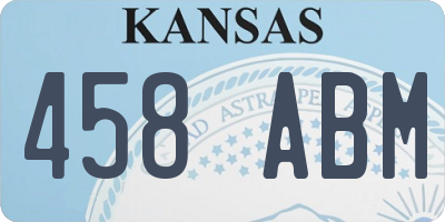 KS license plate 458ABM