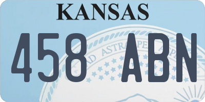 KS license plate 458ABN