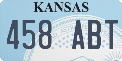 KS license plate 458ABT