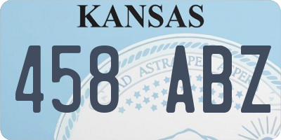 KS license plate 458ABZ