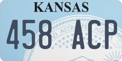KS license plate 458ACP