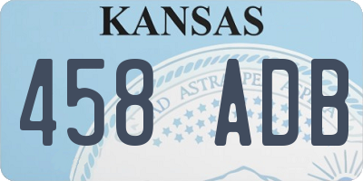 KS license plate 458ADB