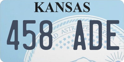 KS license plate 458ADE