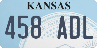 KS license plate 458ADL