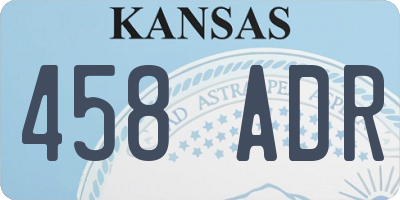 KS license plate 458ADR