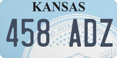 KS license plate 458ADZ