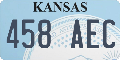 KS license plate 458AEC