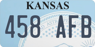 KS license plate 458AFB
