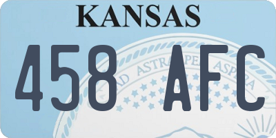KS license plate 458AFC