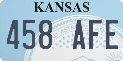 KS license plate 458AFE