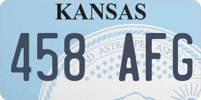 KS license plate 458AFG