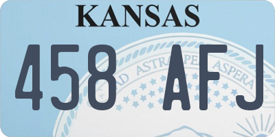 KS license plate 458AFJ