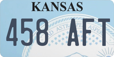 KS license plate 458AFT