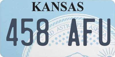 KS license plate 458AFU