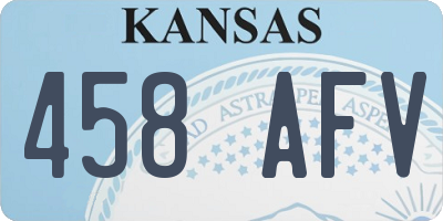 KS license plate 458AFV