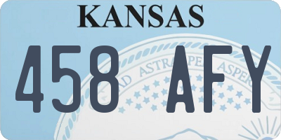 KS license plate 458AFY