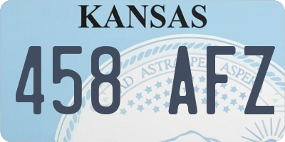 KS license plate 458AFZ