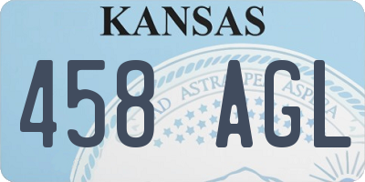 KS license plate 458AGL