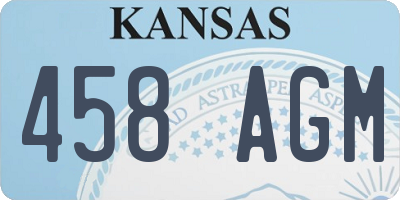 KS license plate 458AGM
