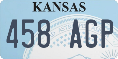 KS license plate 458AGP