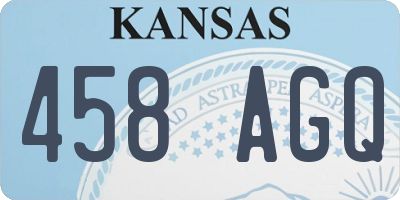 KS license plate 458AGQ