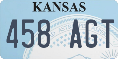 KS license plate 458AGT