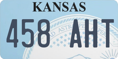 KS license plate 458AHT