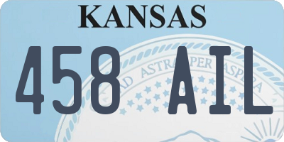 KS license plate 458AIL