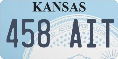 KS license plate 458AIT