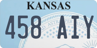 KS license plate 458AIY