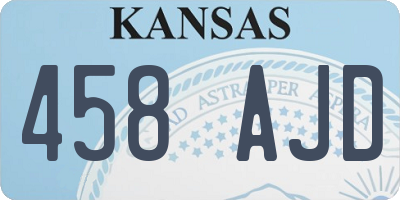 KS license plate 458AJD