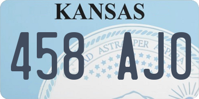 KS license plate 458AJO