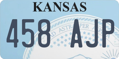 KS license plate 458AJP