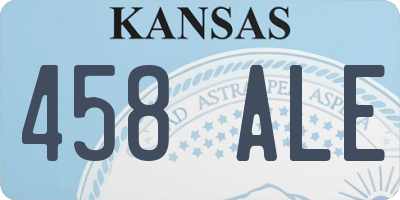 KS license plate 458ALE