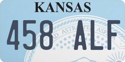 KS license plate 458ALF