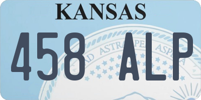 KS license plate 458ALP