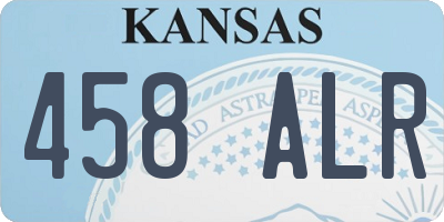 KS license plate 458ALR
