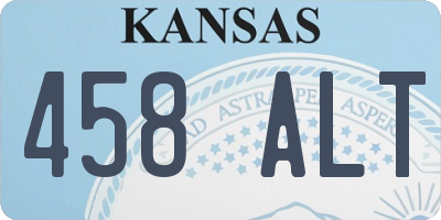 KS license plate 458ALT