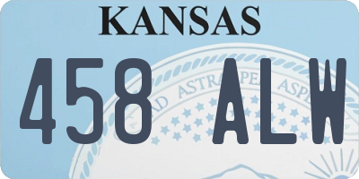 KS license plate 458ALW