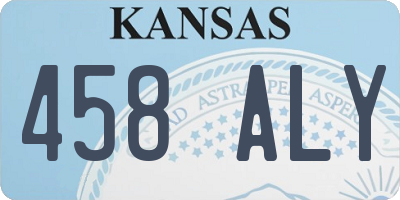 KS license plate 458ALY
