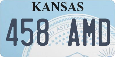 KS license plate 458AMD