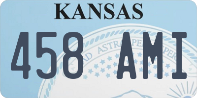 KS license plate 458AMI