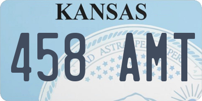 KS license plate 458AMT
