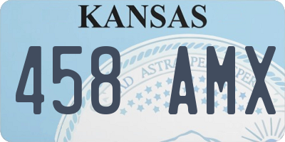 KS license plate 458AMX