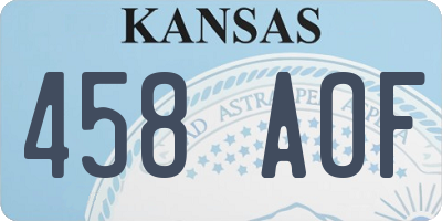 KS license plate 458AOF